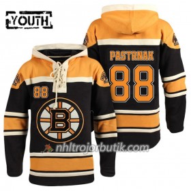 Barn Ishockey Boston Bruins David Pastrnak 88 Svart Sawyer Hooded Sweatshirt
